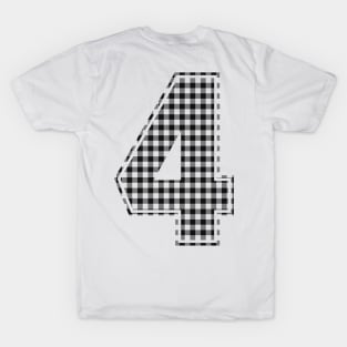 Plaid Number - 4 - Dark T-Shirt